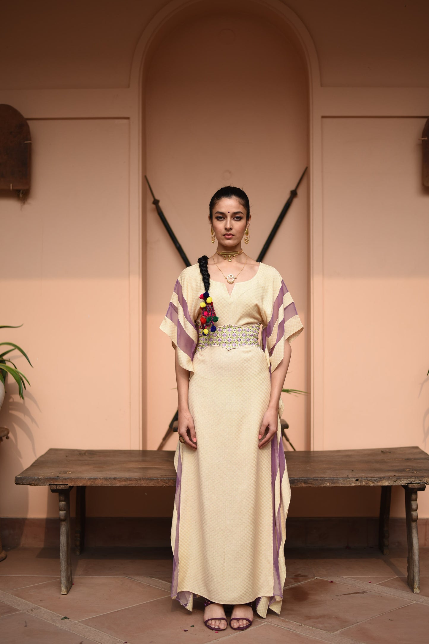 Suf off white kaftaan