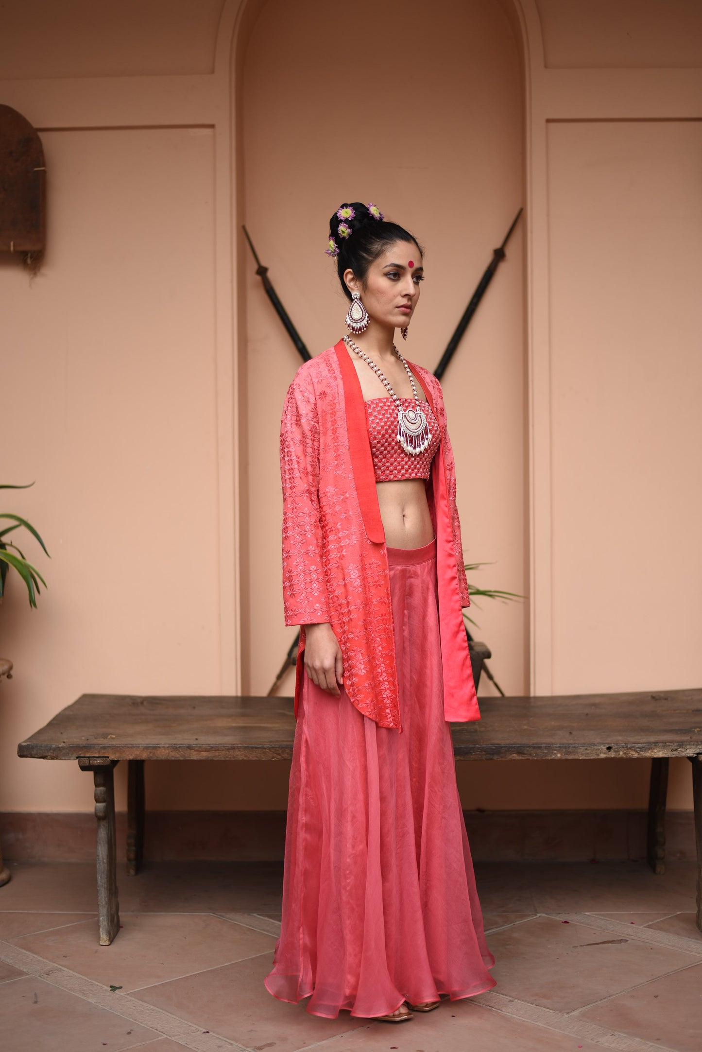 Suf pink sharara set