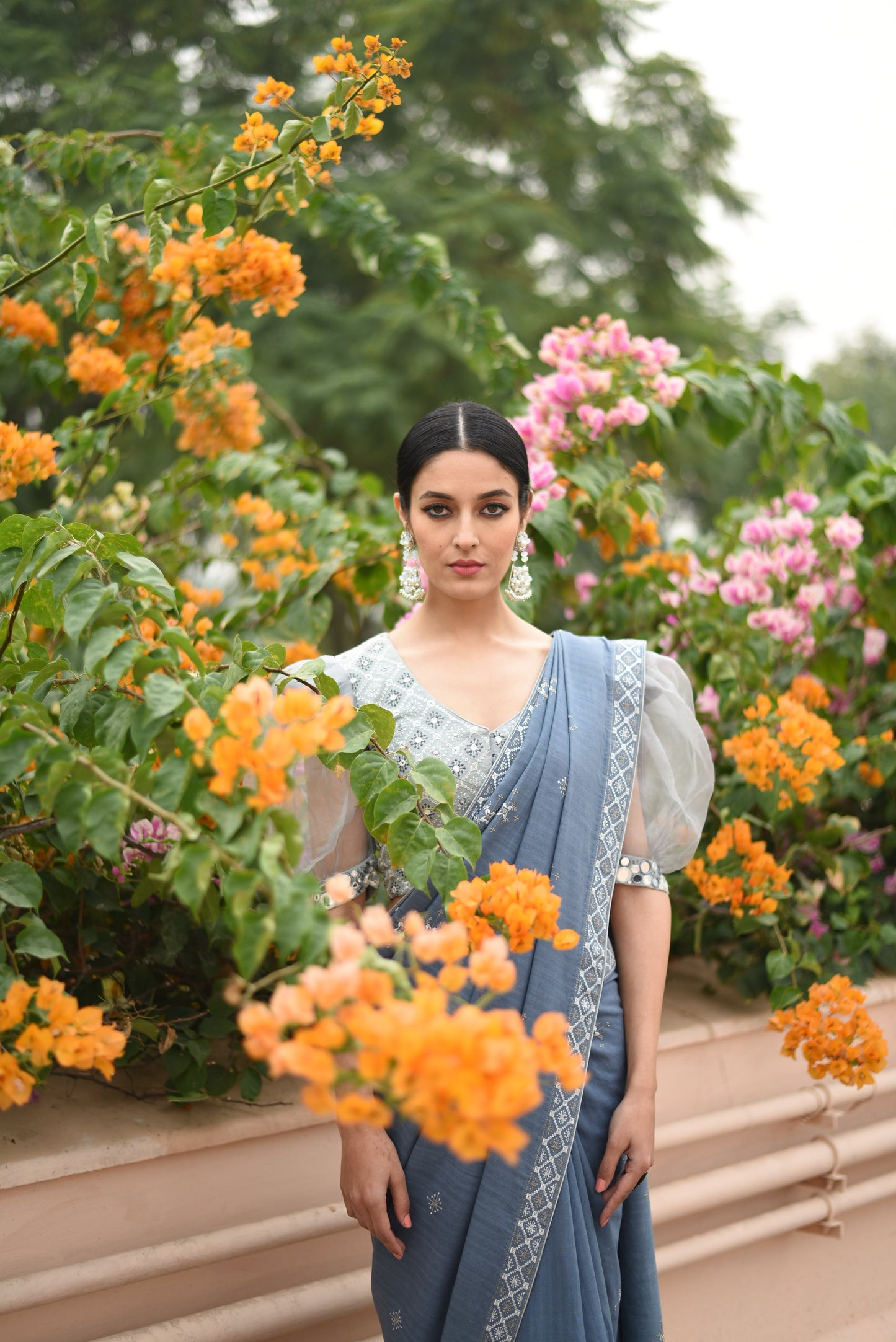 Suf blue saree