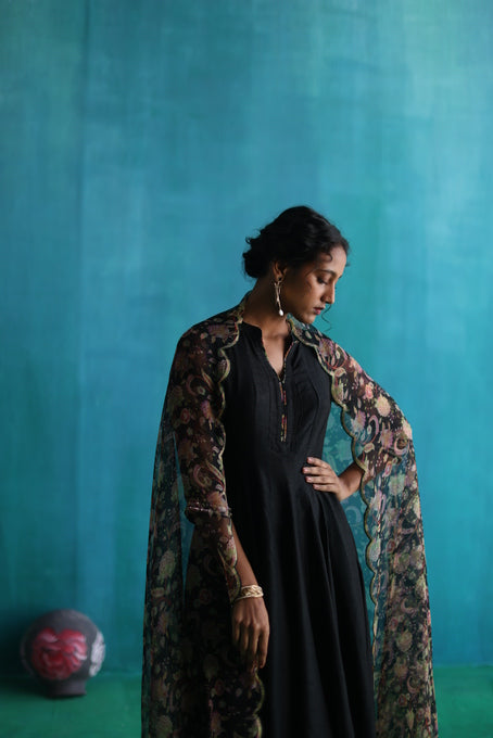 Black bageecha kurta set