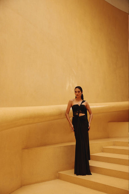 Amour corset drape saree