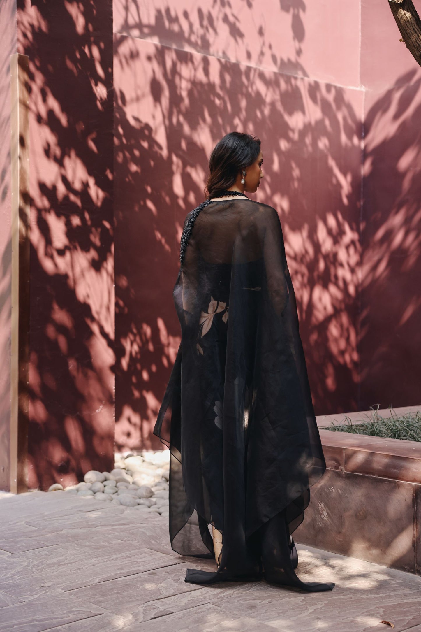 Lucia drape skirt with cape set