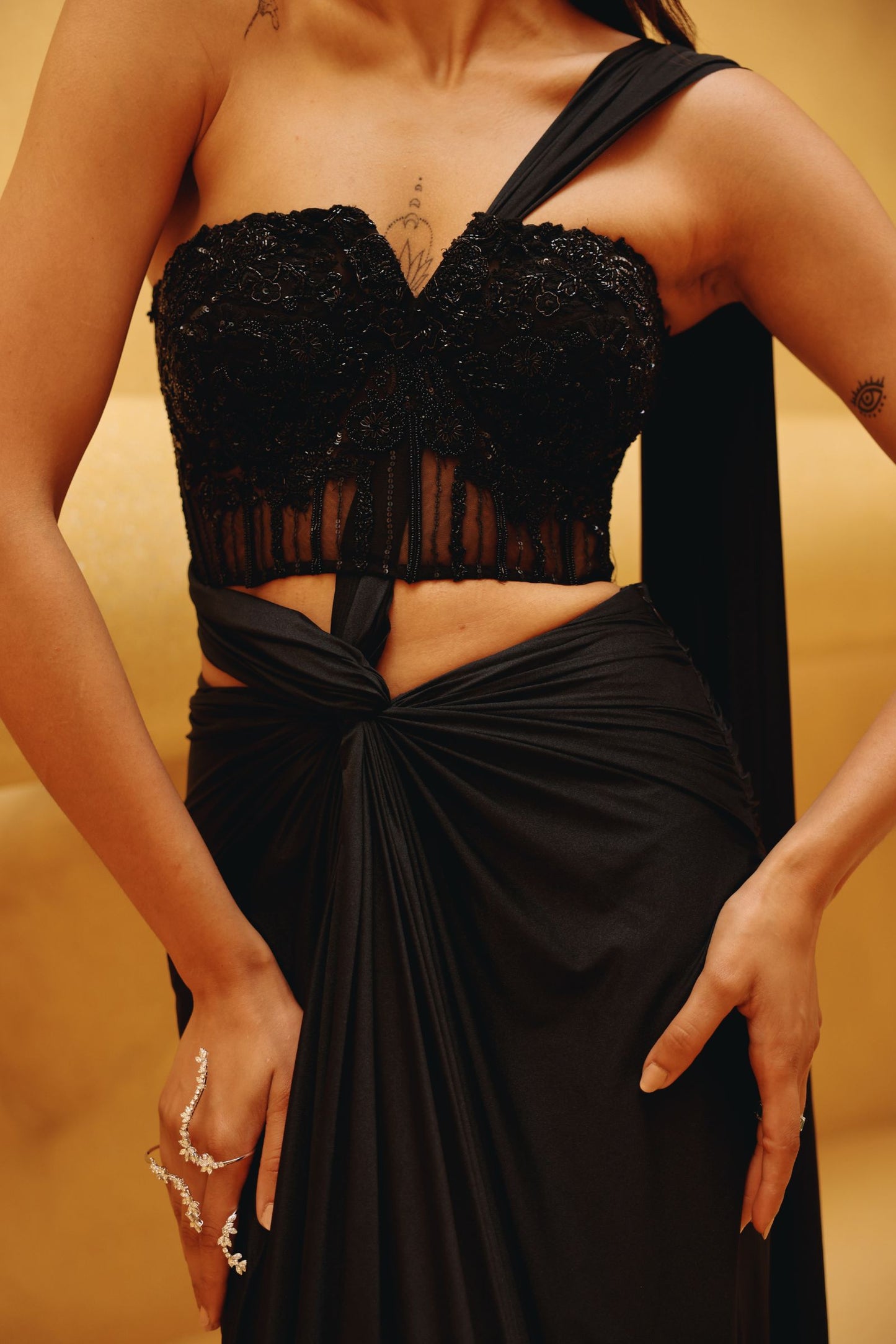 Amour corset drape saree