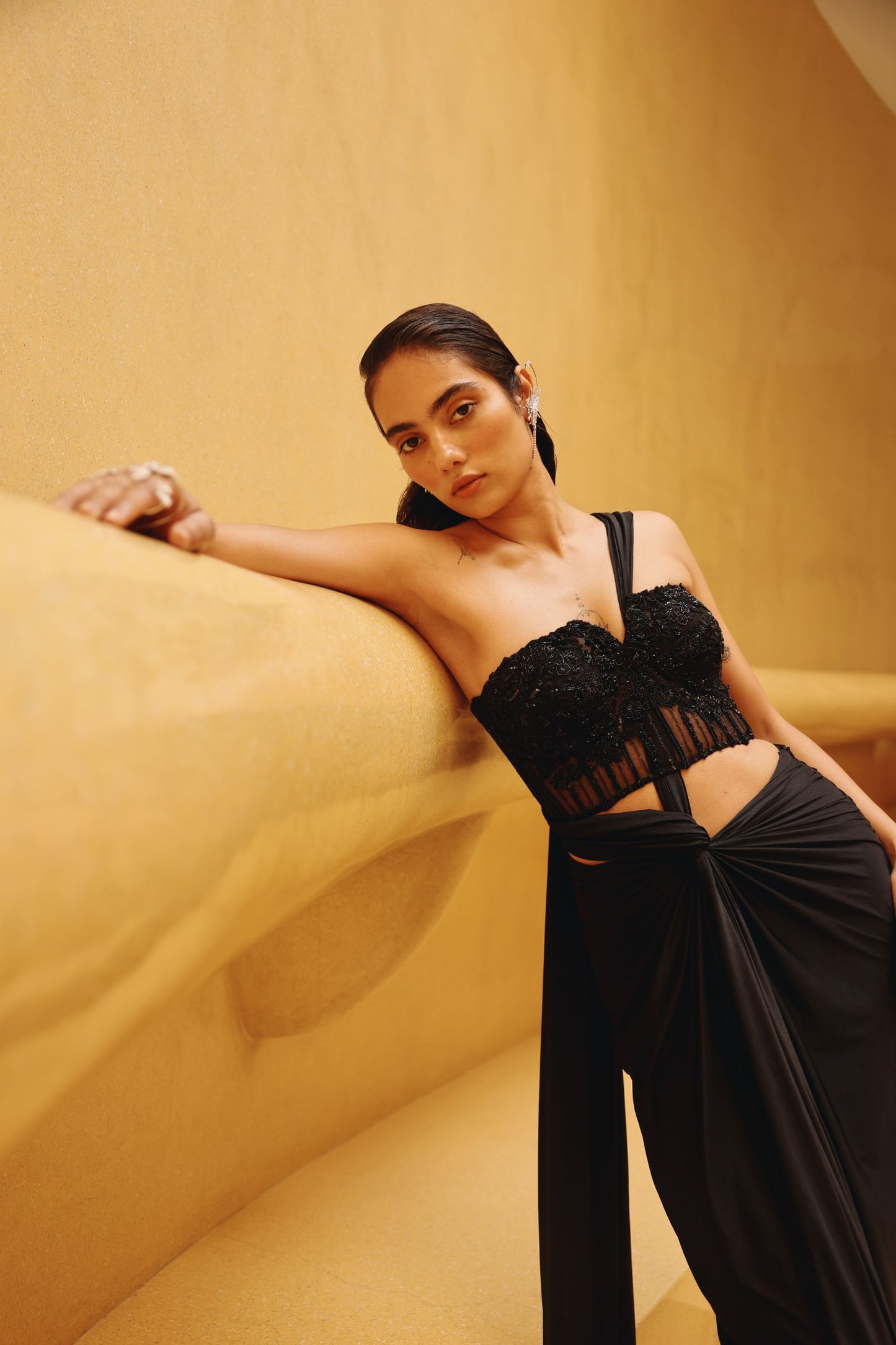 Amour corset drape saree