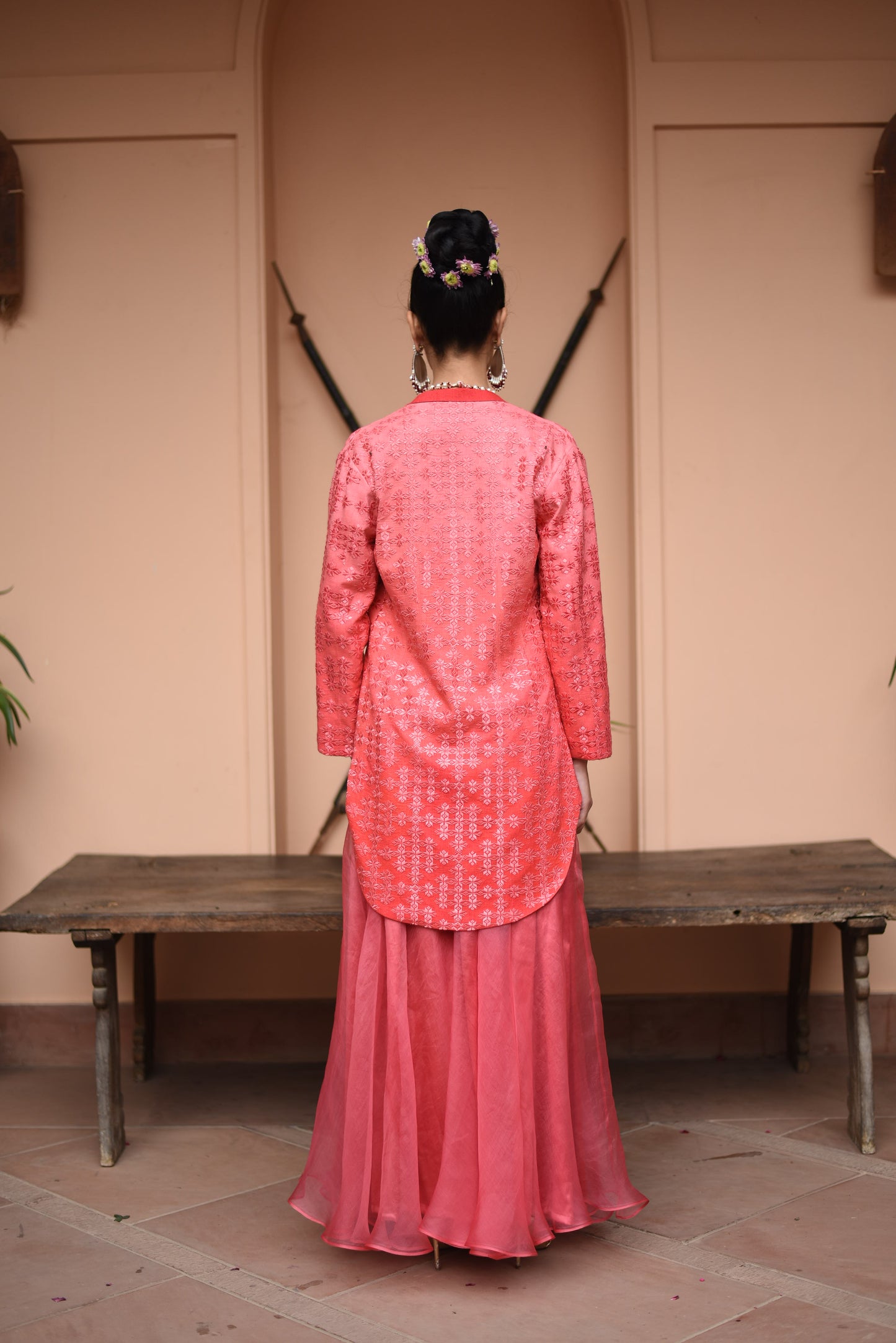 Suf pink sharara set