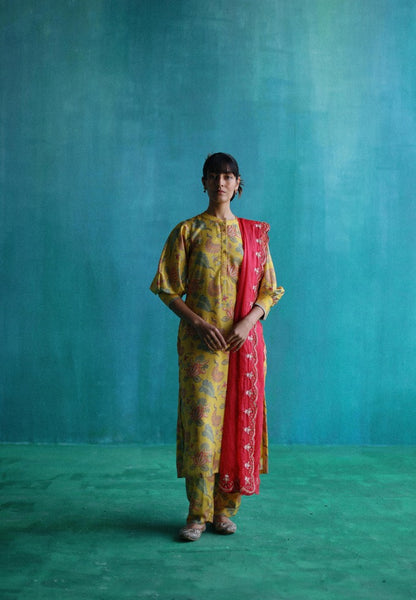 Yellow Gulbahar kurti set