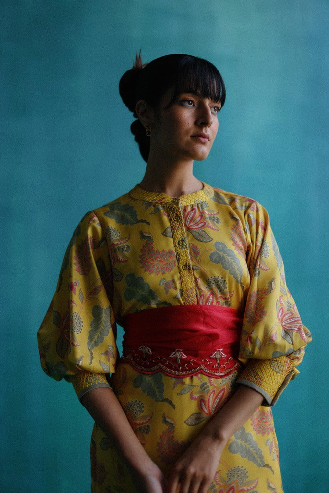 Yellow Gulbahar kurti set