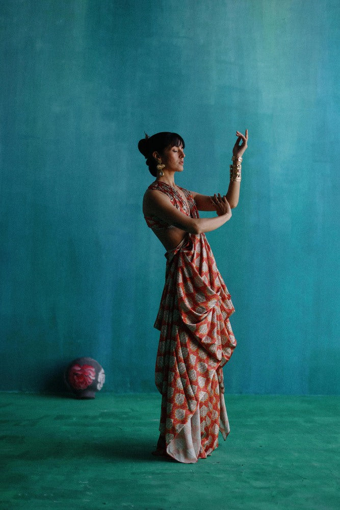 Red khwabeeda dress
