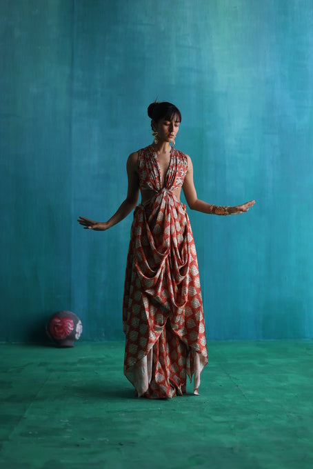 Red khwabeeda dress